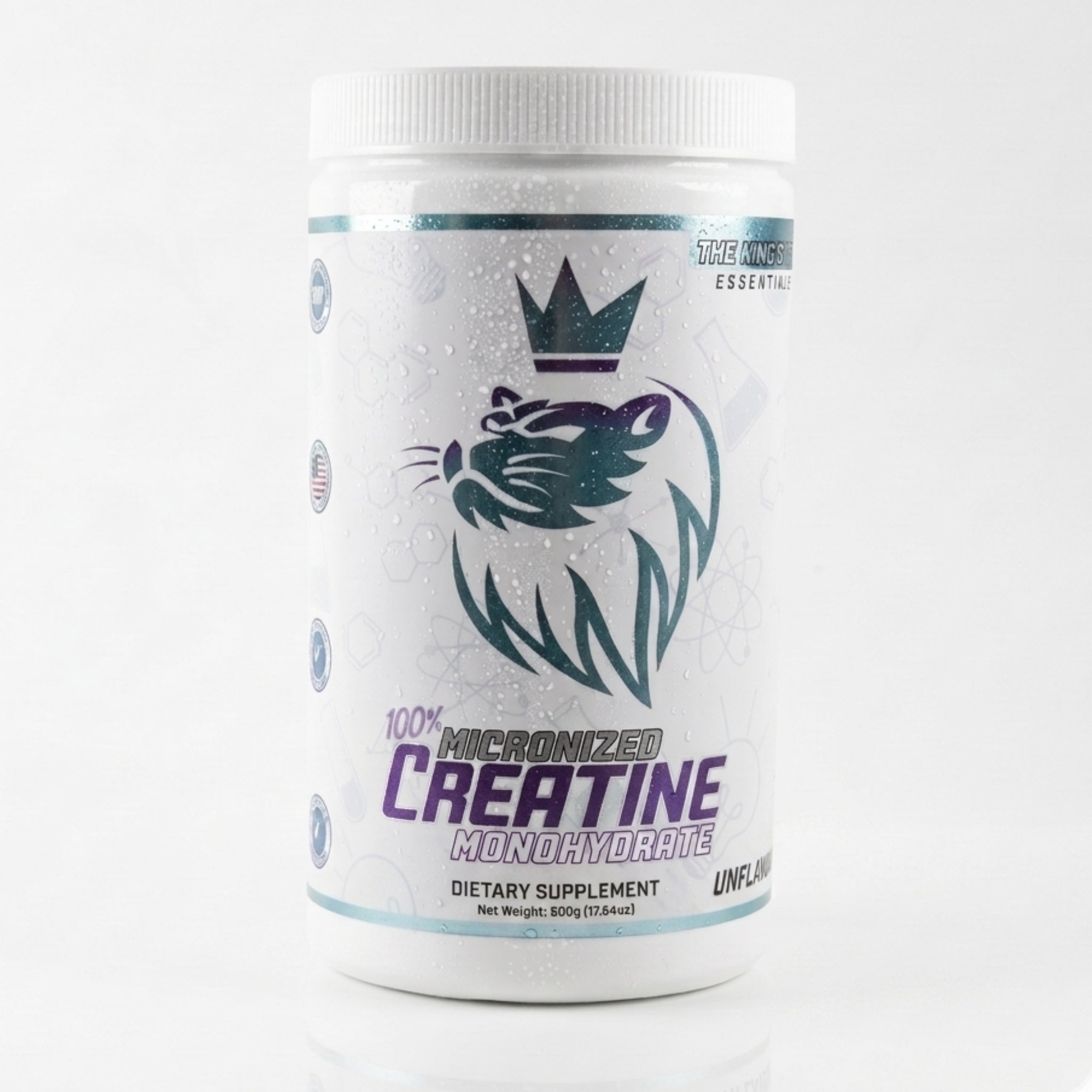 the King’s lab Creatine Monohydrate – 100% Micronized, 500g (100 Servings)