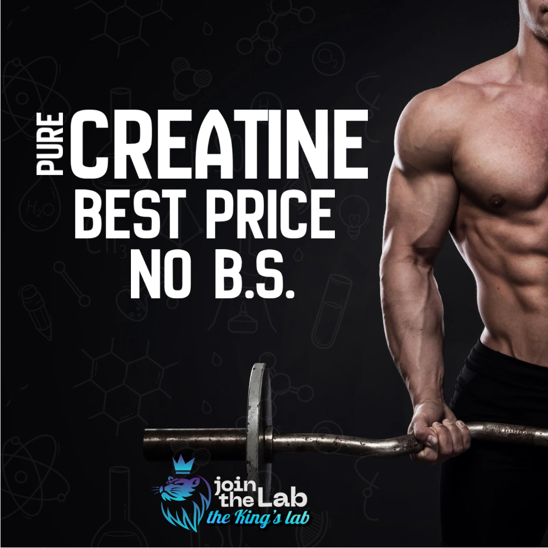 the King’s lab Creatine Monohydrate – 100% Micronized, 500g (100 Servings)