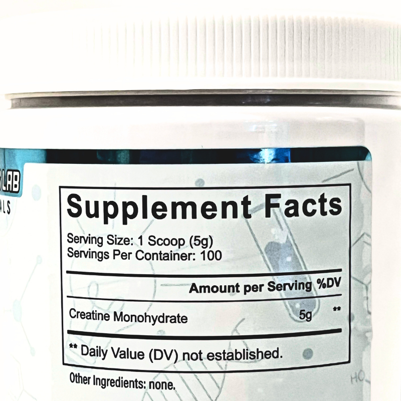 the King’s lab Creatine Monohydrate – 100% Micronized, 500g (100 Servings)