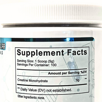 the King’s lab Creatine Monohydrate – 100% Micronized, 500g (100 Servings)